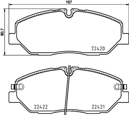 HELLA 8DB355025751 Комплект тормозных колодок,