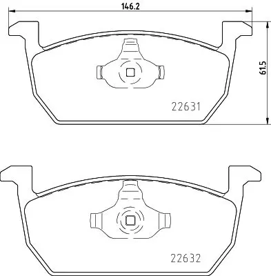 HELLA 8DB355032951 Комплект тормозных колодок,