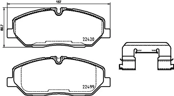 8DB 355 025-231 Комплект тормозных колодок,