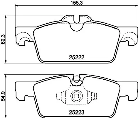HELLA 8DB355041101 Комплект тормозных колодок,
