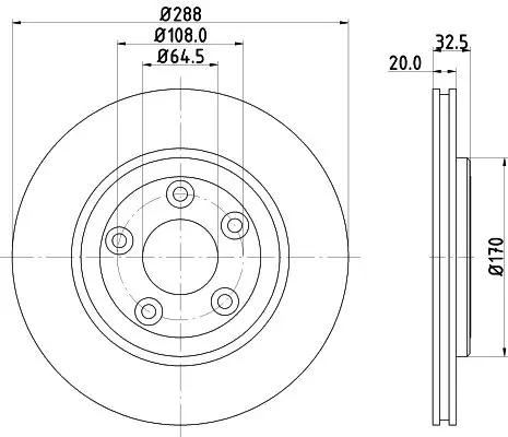HELLA 8DD355106831 Тормозной диск