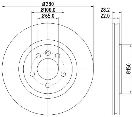 8DD355102-741 Тормозной диск без покрытия