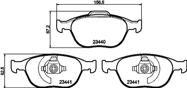 8DB 355 009-561 Комплект тормозных колодок