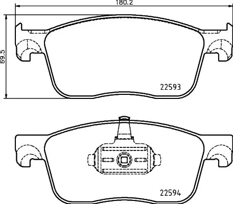 HELLA 8DB355031541 Комплект тормозных колодок,