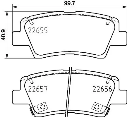 HELLA 8DB355031681 Комплект тормозных колодок,
