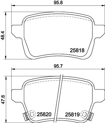 8DB 355 036-431 Комплект тормозных колодок,