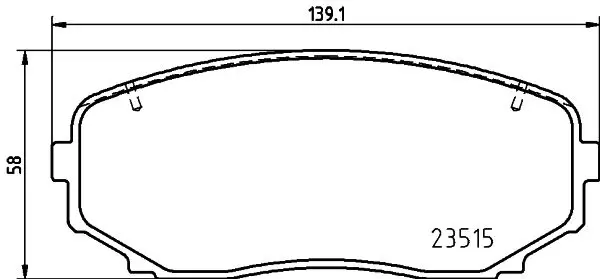 HELLA 8DB355037911 Комплект тормозных колодок,