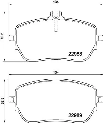 HELLA 8DB355037961 Комплект тормозных колодок,
