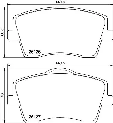 8DB 355 039-001 Комплект тормозных колодок,