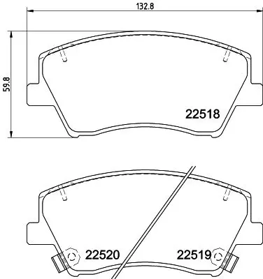 HELLA 8DB355039041 Комплект тормозных колодок,