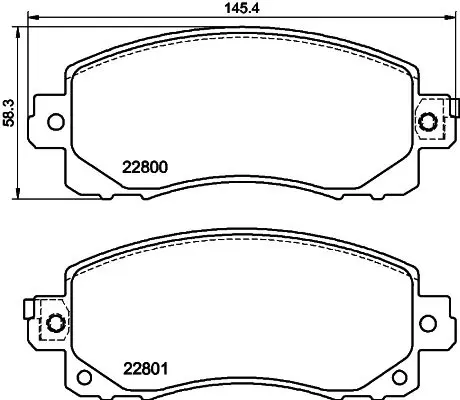 HELLA 8DB355039161 Комплект тормозных колодок,