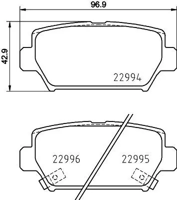 8DB 355 039-401 Комплект тормозных колодок,