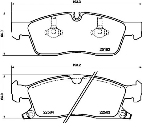 8DB 355 039-961 Комплект тормозных колодок,