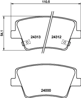 HELLA 8DB355040041 Комплект тормозных колодок,