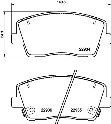 HELLA 8DB355040111 Комплект тормозных колодок,
