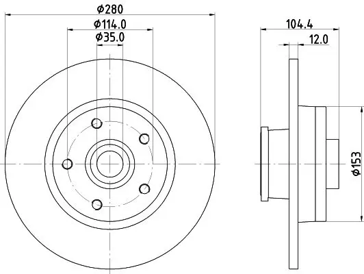 HELLA 8DD355125281 Тормозной диск