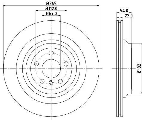 HELLA 8DD355126311 Тормозной диск