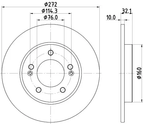 HELLA 8DD355126501 Тормозной диск