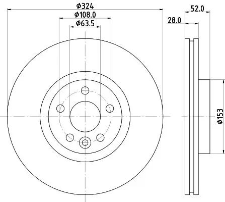 HELLA 8DD355126661 Тормозной диск