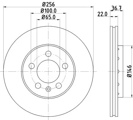 HELLA 8DD355127291 Тормозной диск