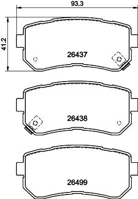 HELLA 8DB355041131 Комплект тормозных колодок,
