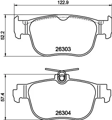 HELLA 8DB355040981 Комплект тормозных колодок,