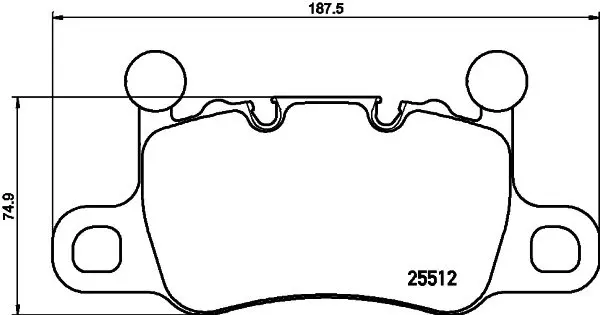 HELLA 8DB355021401 Комплект тормозных колодок,