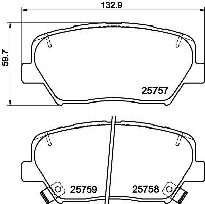 HELLA 8DB355025911 Комплект тормозных колодок,
