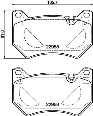 HELLA 8DB355039511 Комплект тормозных колодок,
