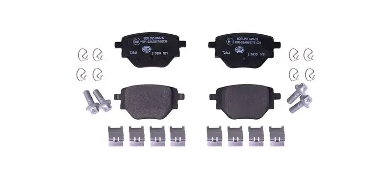HELLA 8DB355040321 Комплект тормозных колодок,