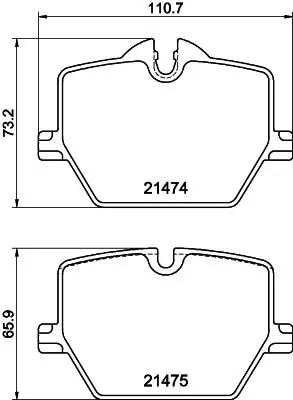 HELLA 8DB355040601 Комплект тормозных колодок,