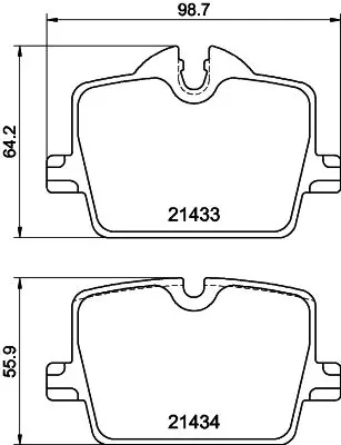 HELLA 8DB355040911 Комплект тормозных колодок,