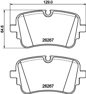 HELLA 8DB355041001 Комплект тормозных колодок,