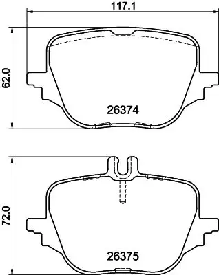 HELLA 8DB355041021 Комплект тормозных колодок,