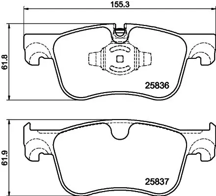 8DB 355 041-091 Комплект тормозных колодок,