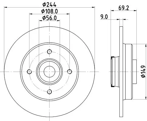 HELLA 8DD355132161 Тормозной диск