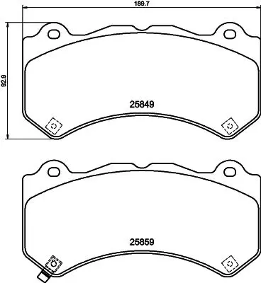 HELLA 8DB355021041 Комплект тормозных колодок,