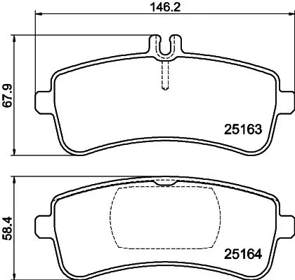 8DB 355 025-241 Комплект тормозных колодок,
