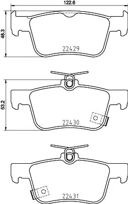 8DB 355 025-251 Комплект тормозных колодок,
