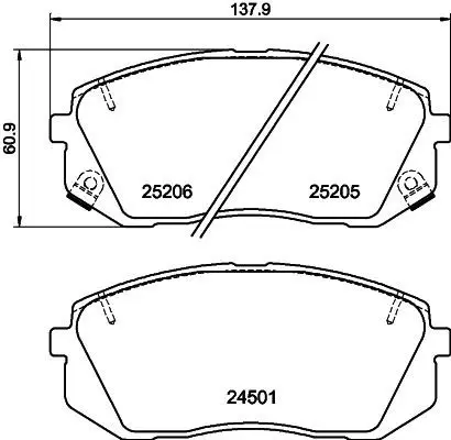 HELLA 8DB355025981 Комплект тормозных колодок,