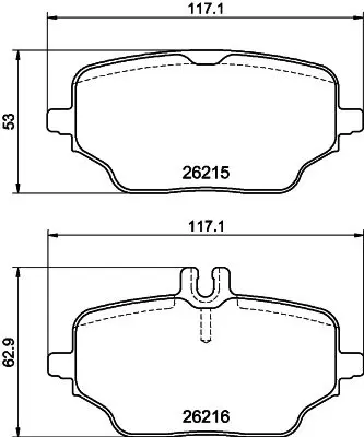 8DB355040331 Комплект тормозных колодок,