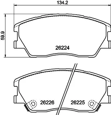 HELLA 8DB355040591 Комплект тормозных колодок,