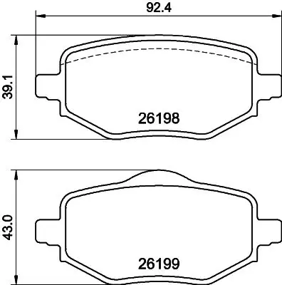 HELLA 8DB355040971 Комплект тормозных колодок,