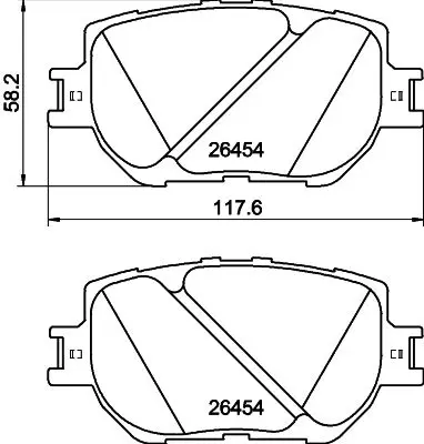 HELLA 8DB355041221 Комплект тормозных колодок,