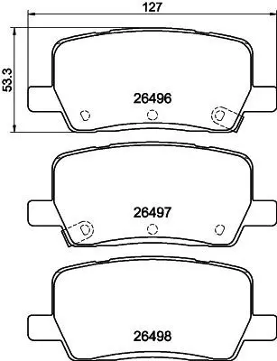 8DB355042701 Комплект тормозных колодок,