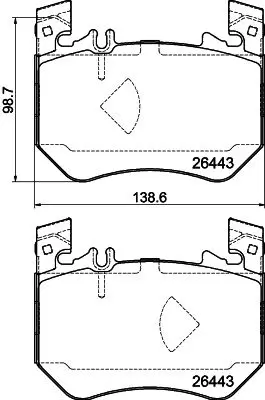 8DB355043071 Комплект тормозных колодок,
