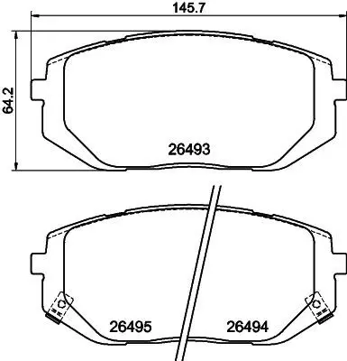 8DB355043641 Комплект тормозных колодок,