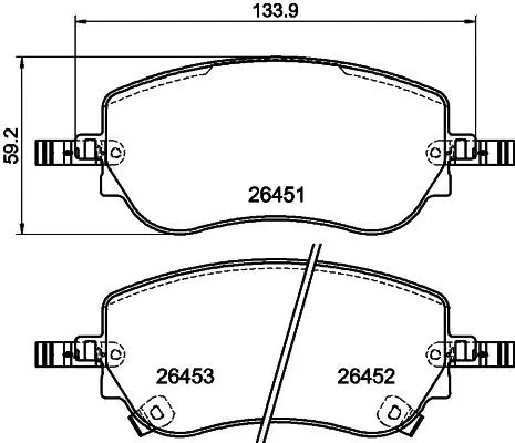 8DB355043861 Комплект тормозных колодок,