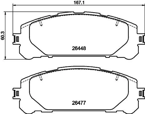 8DB 355 043-871 Комплект тормозных колодок,