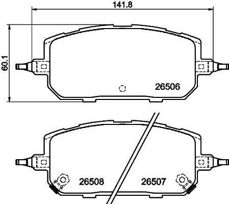 8DB355044221 Комплект тормозных колодок,